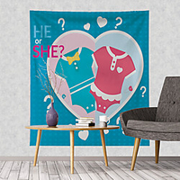 Birth Reveal Wall Tapestry Art Decor Blanket Curtain Hanging Home Bedroom Living Room Decoration Polyester miniinthebox