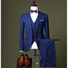 Black / Burgundy / Royal Blue Checkered Tailored Fit Polyester Suit - Notch Single Breasted One-button miniinthebox