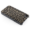 Black and Golden Bling Diamond Protective Case for Apple iPhone 4 - Leopard Pattern
