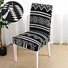 Black and White Bohemian Print Super Soft Waterproof Chair Cover Stretch Removable Washable Dining Room Chair Protector Slipcovers Home Decor Dining Room Seat Cover