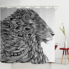Black And White Lion King Digital Printing Shower Curtain Shower Curtains Hooks Modern Polyester New Design