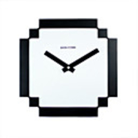 Black and White Pixel Style Mute Sweep Wall Clock