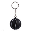 Black Ball Style Keychain with Soft Plastic Materiall