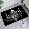 Black Castle Digital Printing Floor Mat Modern Bath Mats Nonwoven / Memory Foam Novelty Bathroom