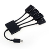 Black Charger 4 Ports Usb Power Charging Hub For Laptop Pc Mobile Phone Charger