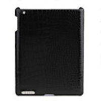 Black Crocodile Skin Pattern Protective Back Case/Cover/Skin for Apple iPad 2