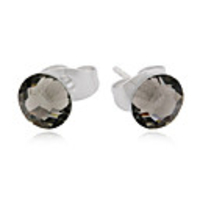 Black Crystal Silver Plated Alloy Earrings