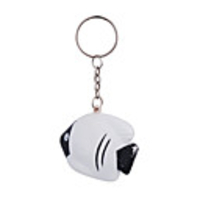 Black Fish Style Keychain with Soft Plastic Material