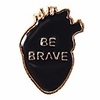 black fist enamel lapel pin be brave heart enamel lapel pin - black lives matter lapel pin - blm pin for backpacks clothes hat decoration - black power pin
