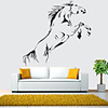 Black Galloping Horse Wall Sticker Vinyl Jumping Horse Wallpaper Art Mural Home Decoration
