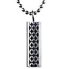Black Hotwheels Pattern Titanium Steel Pendant Necklace