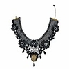 black lace gothic lolita pendant choker necklace earrings set (necklace 009)
