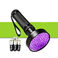 Black Light Flashlights / Torch LED 100 Emitters Adjustable Windproof Easy Carrying Durable Camping / Hiking / Caving Everyday Use Fishing Purple Light Source Color Black