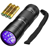 Black Light Flashlights / Torch Waterproof LED 5mm Lamp 12 Emitters 1 Mode Waterproof Ultraviolet Light Detector Camping / Hiking / Caving Everyday Use Hunting Black / Aluminum Alloy