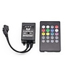 Black Music Controller for LED RGB Light Strip Music Synchronization Color Change Controller Sound Controller with IR 20 key Controller DC12V