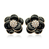 Black Roses Ear Studs