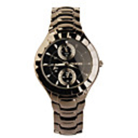Black Tone Stainless Steel Quartz Watch For Men Light function