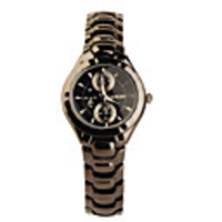 Black Tone Stainless Steel Quartz Watch For Women Light function