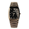 Black Tone Stainless Steel Round Shape Diamond Quartz Wrist Watch For Men