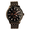 Black Tone Stainless Steel Round Shape Quartz Watch For Men Black Golden