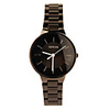 Black Tone Stainless Steel Round Shape Quartz Watch For Women