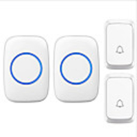 Black White Doorbell Wireless DC Two to Two Doorbell Music Ding dong Non-visual Doorbell Waterproof ABSPC