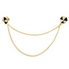 Black White Hexagon Colored Glaze Collar Chain Necklace