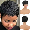 Black Wigs for Women Synthetic Wig Curly Bouncy Curl Pixie Cut Wig Short Black Synthetic Hair 6 Inch Women