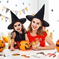 Black Witch Hats Masquerade Wizard Hat Party Hats Cosplay Halloween Party Fancy Dress Decor Top Hat