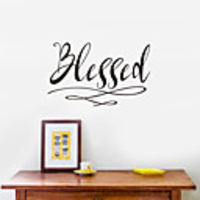 Blessed Generation Carved English Proverbs Home Furnishing Background Sticker