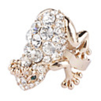 Bling Bling Style Rhinestone Studded Frog Ring