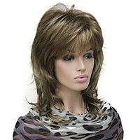 Blonde Highlighted Long Soft Layered Shag Synthetic Wig for Women miniinthebox