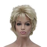 Blonde Short Soft Shaggy Layered Cute Wavy Short Synthetic Women