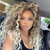 Blonde Wigs for Women Synthetic Wig Curly Water Wave Middle Part Wig Long Blonde Synthetic Hair 26 Inch Cool Fluffy Blonde miniinthebox