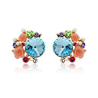 Blossoming Flowers Fashion Ear Studs