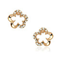 Blossoming Plum Diamond Inlaid Fashion Ear Studs