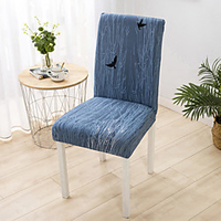 Blue Abstract Print Super Soft Chair Cover Stretch Removable Washable Dining Room Chair Protector Slipcovers Home Decor Dining Room Seat Cover miniinthebox