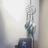 Blue and White Hand-woven Dream Catcher for Home Decoration with Feather Material miniinthebox