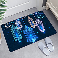 Blue Bottom Pendant Digital Printing Floor Mat Modern Bath Mats Nonwoven / Memory Foam Novelty Bathroom