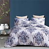 Blue Floral Print 3 Pieces Bedding Set Duvet Cover Set Modern Comforter Cover-3 Pieces-Ultra Soft Hypoallergenic Microfiber Include 1 Duvet Cover and 1 or2 Pillowcases