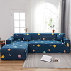 Blue Floral Print Dustproof All-powerful Slipcovers Stretch L Shape Sofa Cover Super Soft Fabric Couch Cover Sofa Furniture Protector with One Free Boster Case miniinthebox