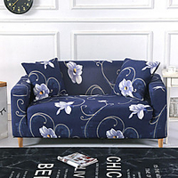 Blue Floral Print Dustproof All-powerful Slipcovers Stretch Sofa Cover Super Soft Fabric Couch Cover with One Free Boster Case(Chair/Love Seat/3 Seats/4 Seats) miniinthebox