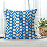 Blue Geometric Double Side Cushion Cover 1PC Soft Decorative Square Throw Pillow Cover Cushion Case Pillowcase for Sofa Bedroom Livingroom Outdoor Superior Quality Machine Washable Outdoor Cushion for Sofa Couch Bed Chair miniinthebox