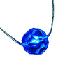 Blue Light Glitter LED Necklace (3 AG13 Included)