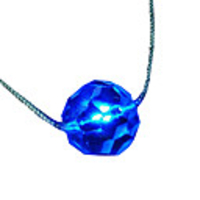 Blue Light Glitter LED Necklace (3 AG13 Included)