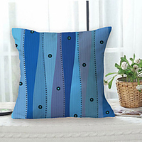 Blue Sea Double Side Cushion Cover 1PC Soft Decorative Square Throw Pillow Cover Cushion Case Pillowcase for Sofa Bedroom Livingroom Outdoor Superior Quality Machine Washable Outdoor Cushion for Sofa Couch Bed Chair miniinthebox