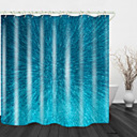 Blue Sky Raindrops Digital Printing Shower Curtain Shower Curtains Hooks Modern Polyester New Design