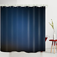 Blue Solid Color Digital Printing Shower Curtain Shower Curtains Hooks Modern Polyester New Design