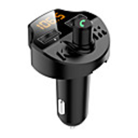 Bluetooth 5.0 Car FM Transmitter Handsfree Call Car Charger Wireless Bluetooth Radio Receiver Mp3 Music Stereo Adapter Dual USB Port Charger Compatible for All Smartphones