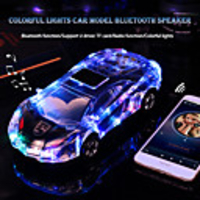 Bluetooth Car Shape Speaker USB TF FM Radio MP3 Music car Player Color light Stereo Speaker Kid Toy Gift Sound Box for PC Phone